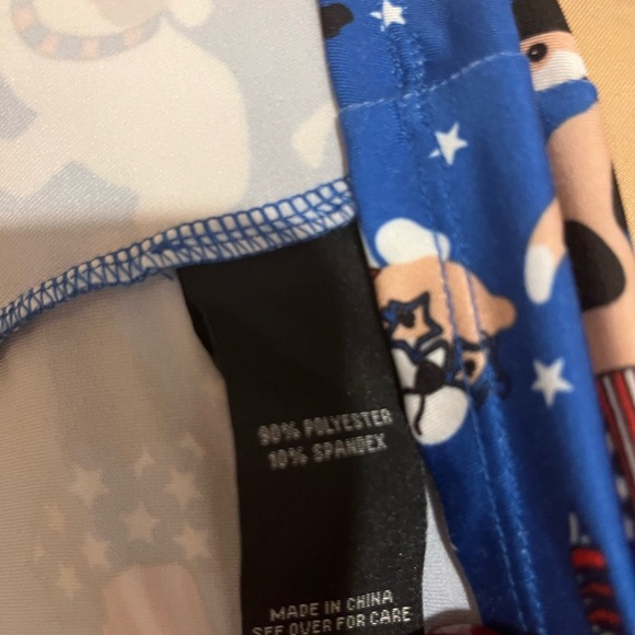 Dress Works blue A line dress with patriotic puppies, size M - Picture 7 of 7